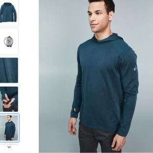 GREY men's KUHL Stellr MERINO Wool Hoodie Pullover